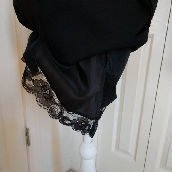 Trina Turk Black w/Leather Trim Sheath Dress 8 - Picture 7 of 12